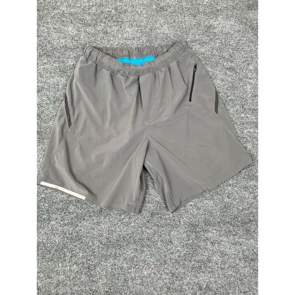 Lululemon Men's Swim  Short‎ Gray ,Blue Liner 7" inseam ,no size tag XS? - Picture 1 of 6